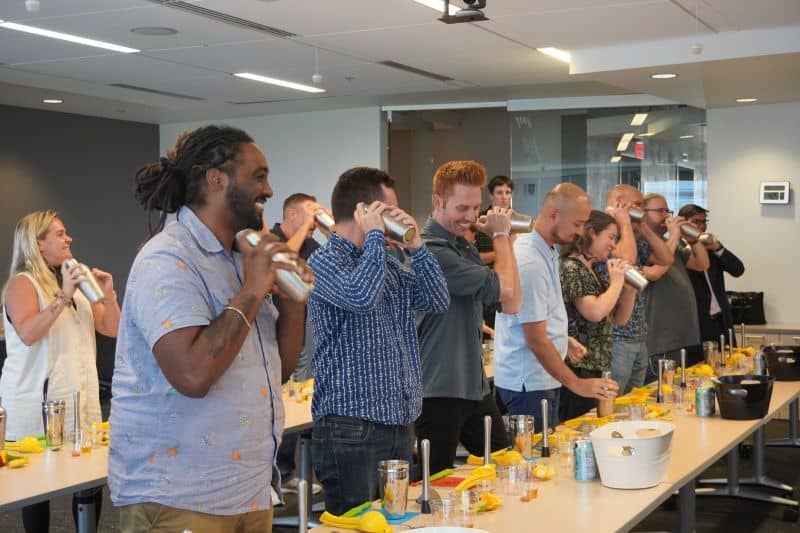 corporate team building mixology class