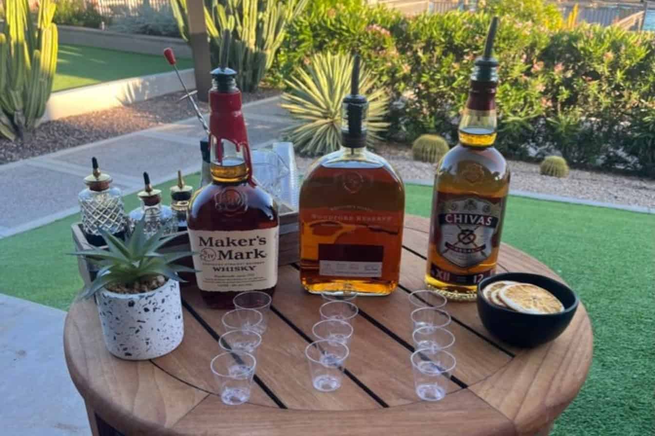 whiskey tasting at corporate event