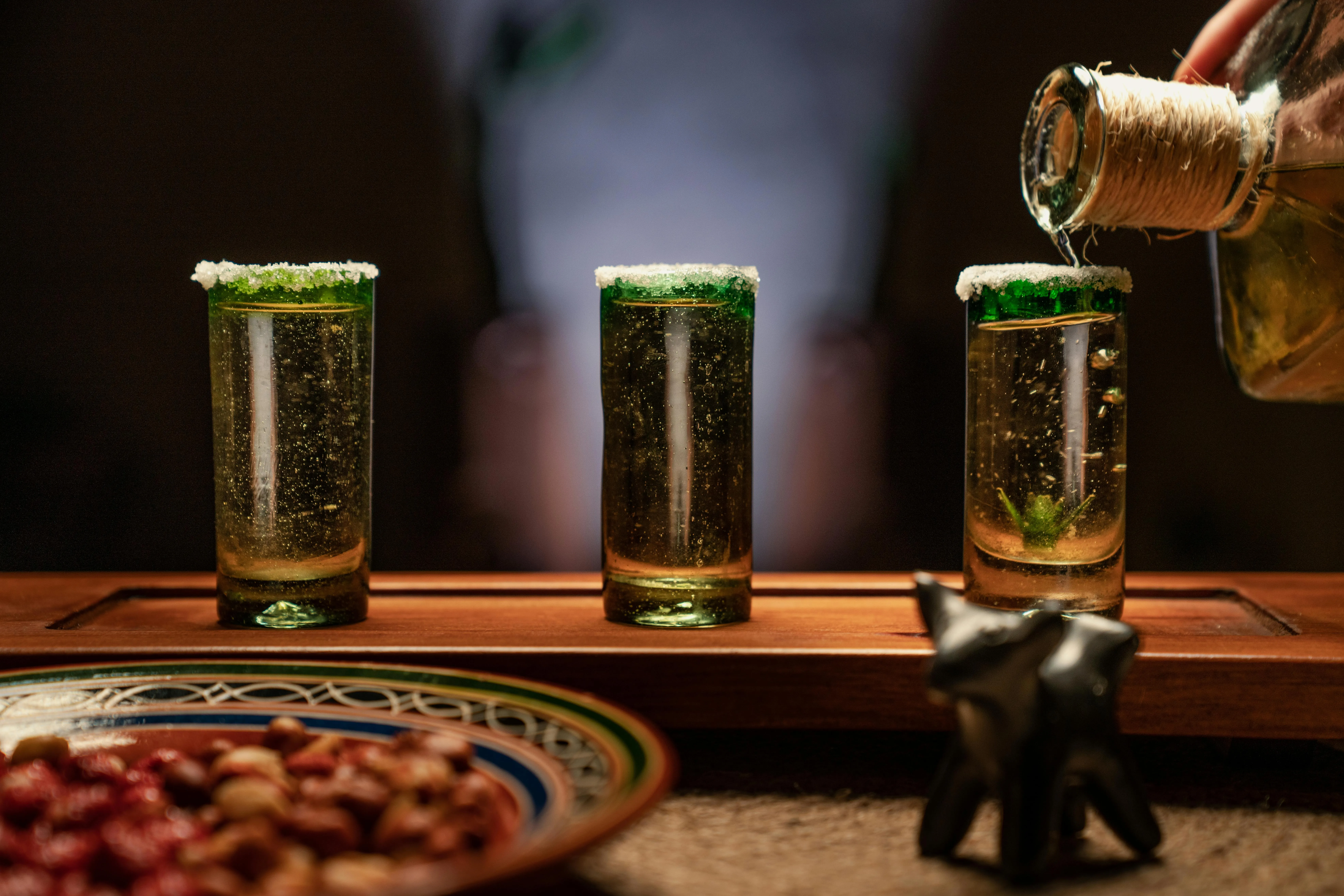 tequila shots with lime and salt