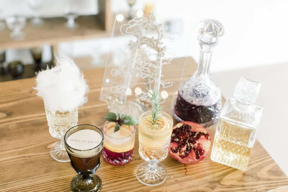 cocktail garnishes at wedding