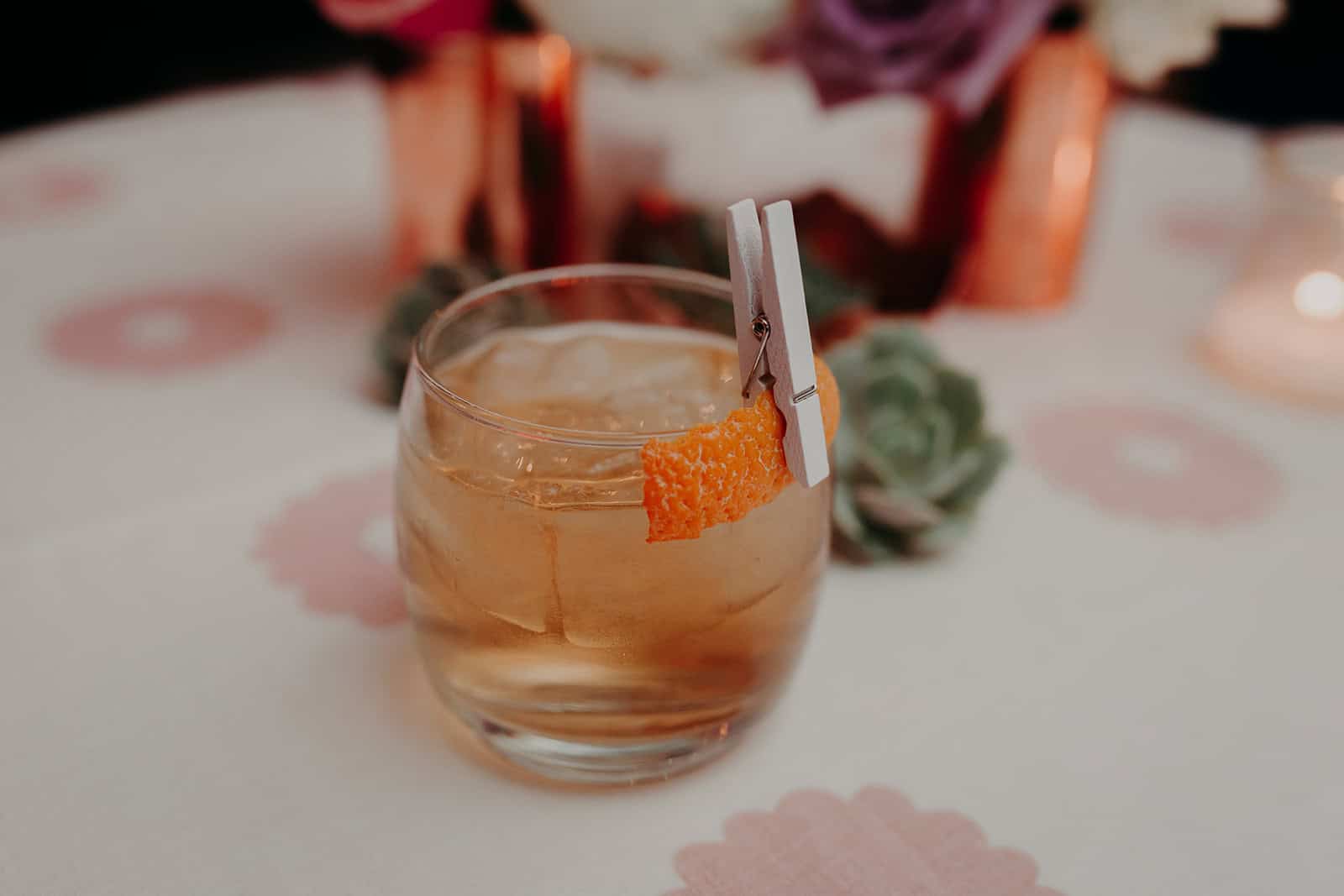 zero proof cocktail at wedding
